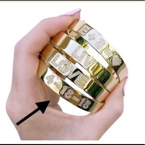 Elise Paige gold 18k plated cuff-bracelet
